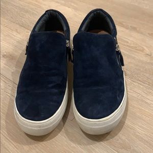 Steve Madden Navy suede slip on sneakers. Size 10.